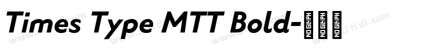 Times Type MTT Bold字体转换